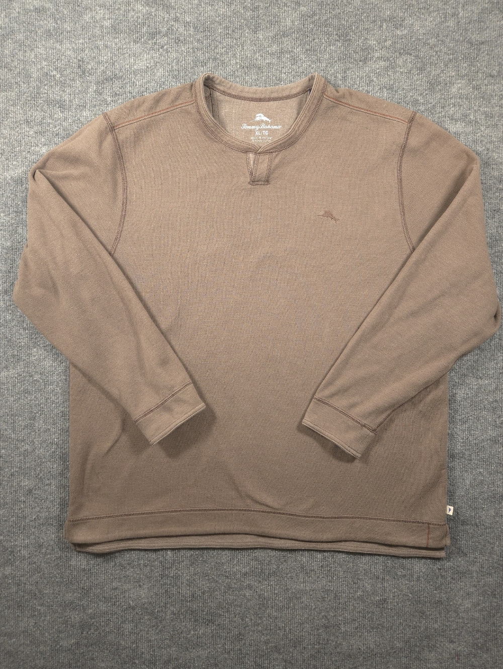 Tommy Bahama Mens XL Brown Abaco Pullover Sweatshirt Long Sleeve Cotton - Picture 1 of 11